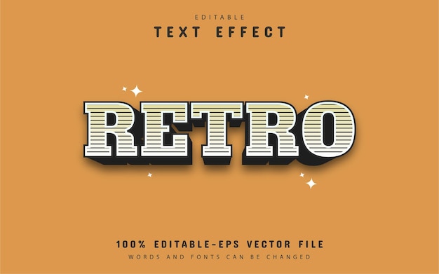 Retro gestreifter textstileffekt