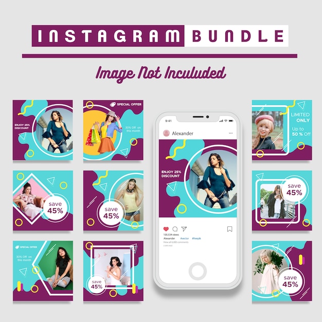 Retro Instagram Post Mode Vorlage