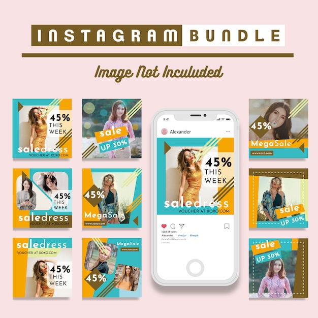 Retro Instagram Post Mode Vorlage