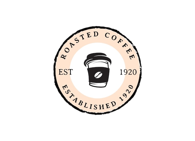 Retro kaffee logo vorlage design