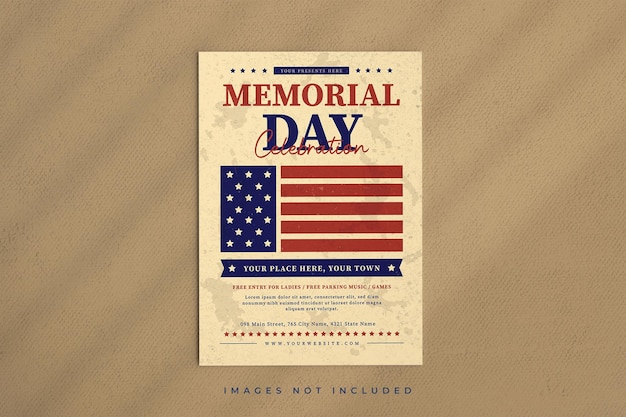 Vektor retro-memorial-day-poster