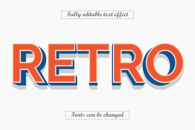 Retro-moderne 3D-bearbeitbare Texteffekte