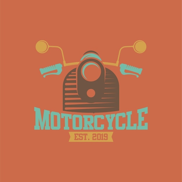 Vektor retro-motorrad-logo-design-konzept