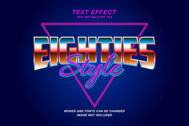 Retro neon text effekt