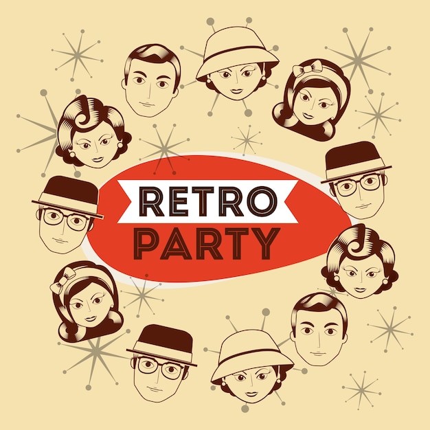 Vektor retro-party