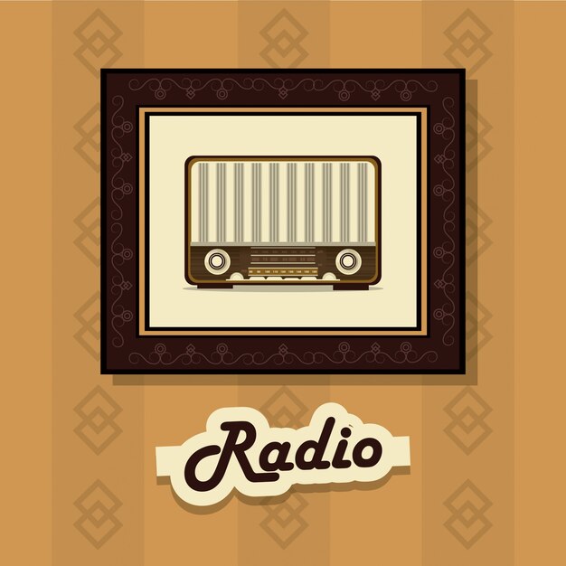 Vektor retro radio