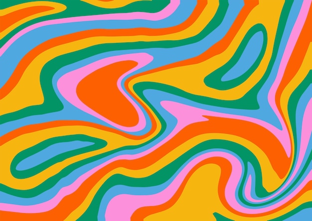 Retro-Regenbogen diffuser Hintergrund trendy verzerrte farbenfrohe Textur im Vintage-Syk-Stil psychedelisch