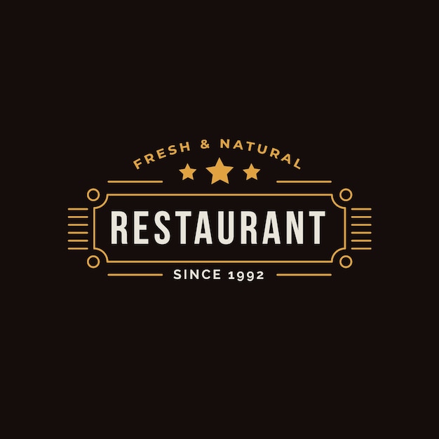 Retro restaurant logo