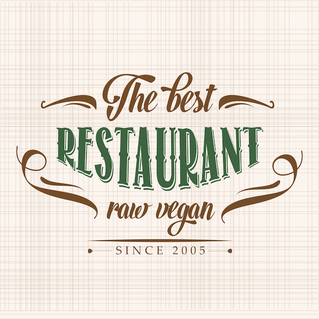 Retro- rohes veganes Restaurantplakat
