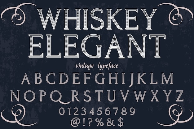 Retro Schrifttyp Design Whisky elegant