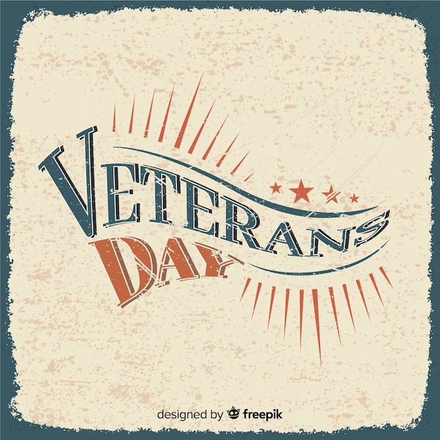 Retro-Schriftzug Veterans Day