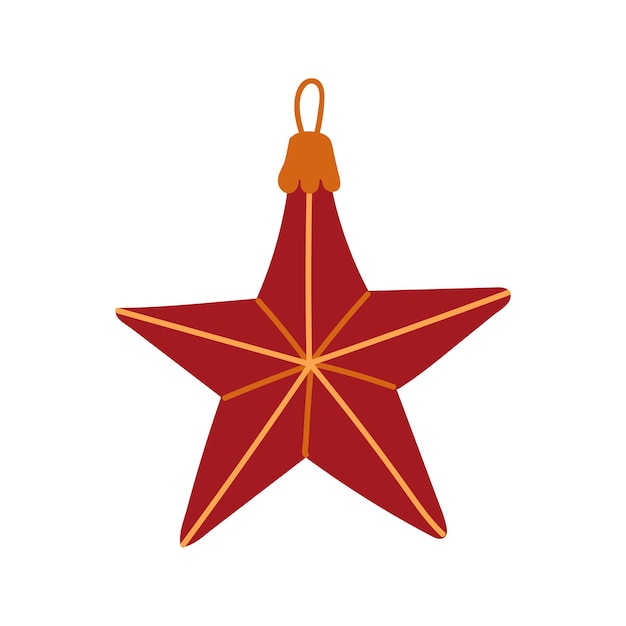 Retro-Sterne-Kiefer-Spielzeug Vintage-Weihnachtsschmuck Xmas-Ferien-Dekor