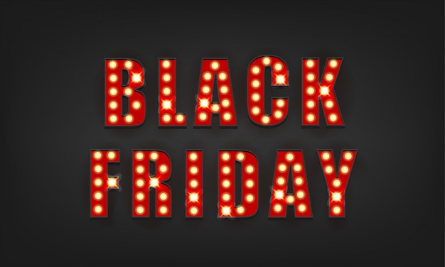 Retro-Stil Black Friday Inschrift Banner