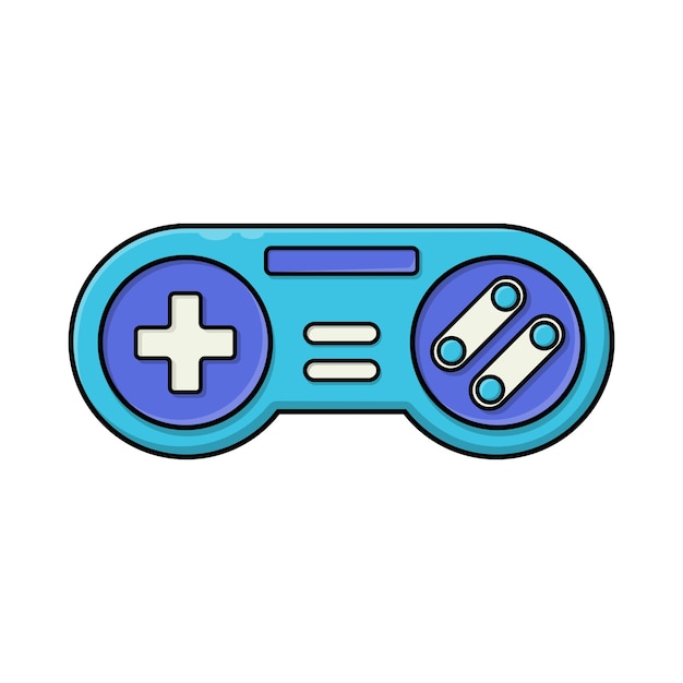 Retro-Stil-GamePad-Illustrationsvektor für ein Technologie-Design-Element