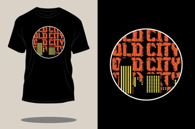 Retro-t-shirt-design der altstadt