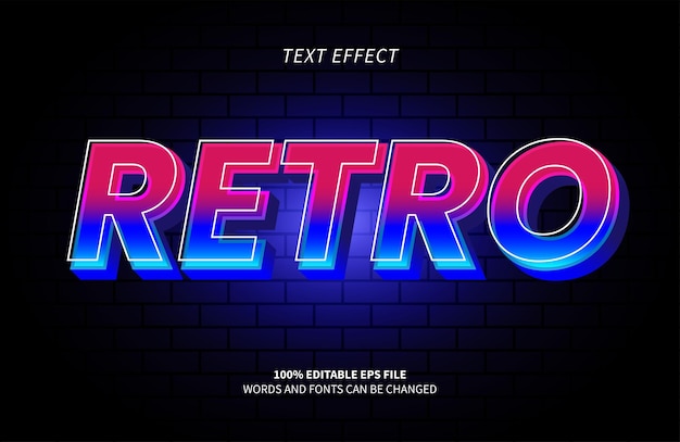 Retro-Text-Effekt