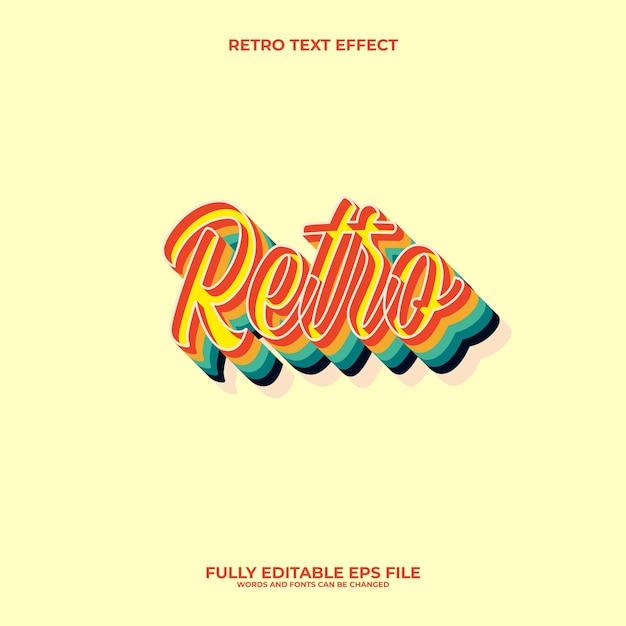 Retro-text-effekt