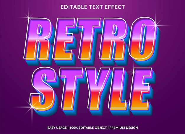 Retro-text-effekt