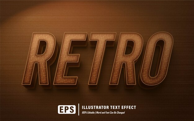 Vektor retro-texteffekt - editierbar