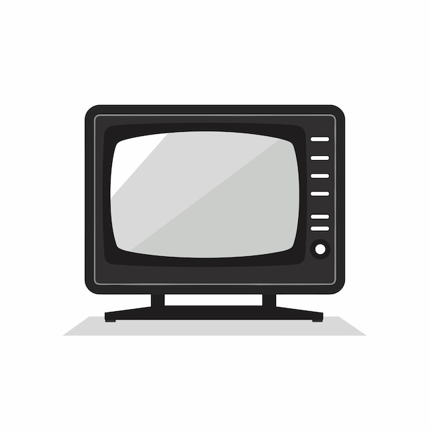 Retro-TV-Bildschirm-Schnittstellen-Symbol von Multimedia- oder Fernseh-App-Vektor-Design