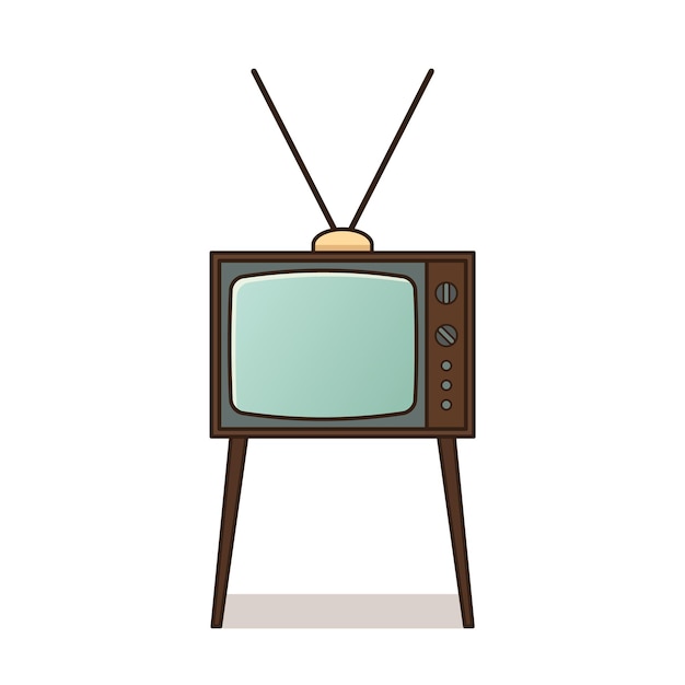 Retro-TV-Symbol im flachen Design Vektor