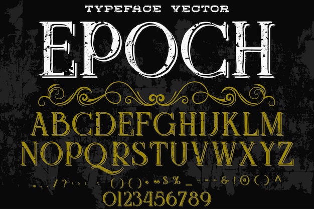 Retro Typografie-Schriftart-Epoche