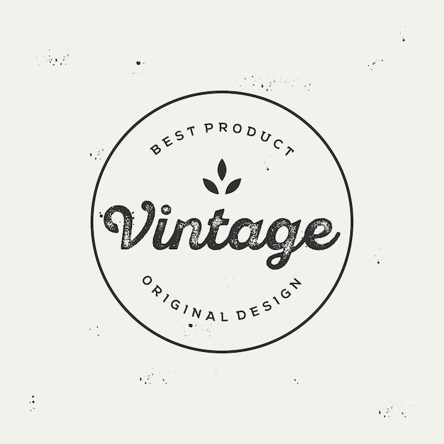 Vektor retro-vintage-abzeichen typographie logo für geschäftsbekleidung friseur restaurant und bar