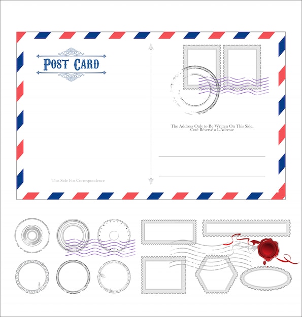 Retro vintage design der leeren postkarte