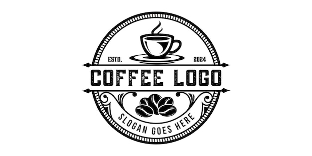 Vektor retro-vintage-kaffee-logo