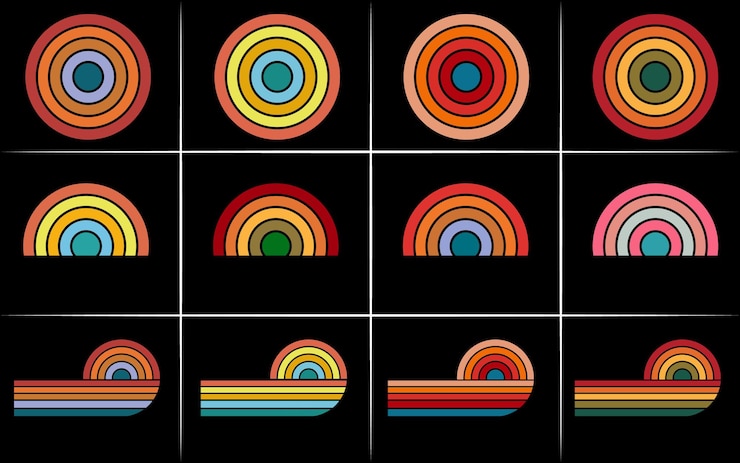 Vektor retro vintage sonnenuntergang sommer hintergrundgrafik für tshirt design