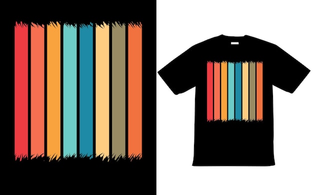 Retro vintage sunset tshirt design für den sommer