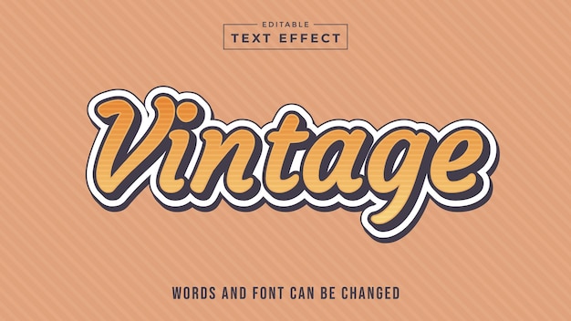 Retro Vintage Text Style Effekt