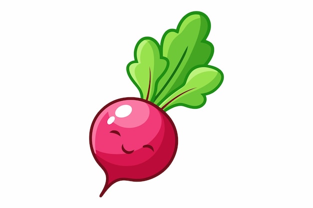Rettich-Clipart-Vektorillustration im Cartoon-Stil