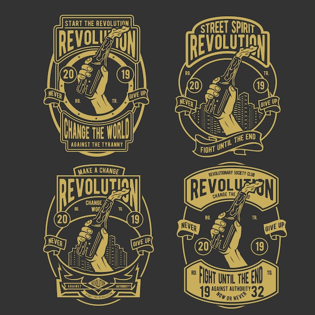 Revolution abzeichen design