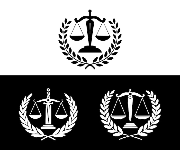 Vektor revolution justiz logo konzept anwaltskanzlei logo design anwalt logo vektor vorlage