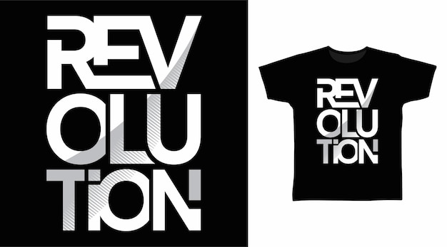 Revolution-typografie für tee-design