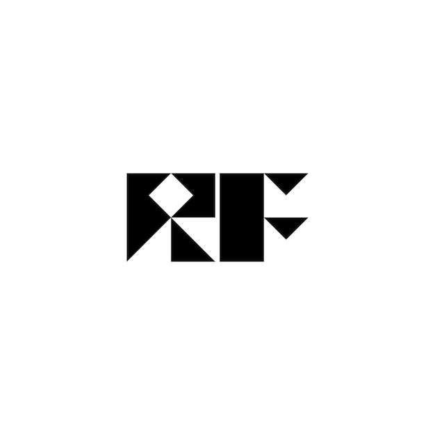 RF-Monogramm-Logo-Design, Buchstabe, Text, Name, Symbol, einfarbig, Logo, Alphabet, Zeichen, einfaches Logo
