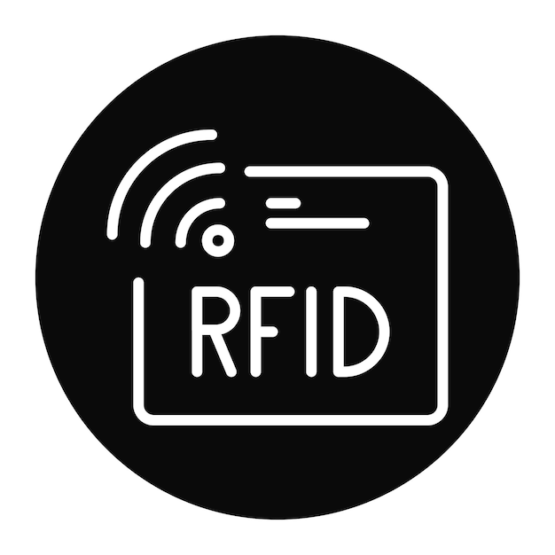 Vektor rfid-technologien ikonen vektorbild kann für die industrie verwendet werden