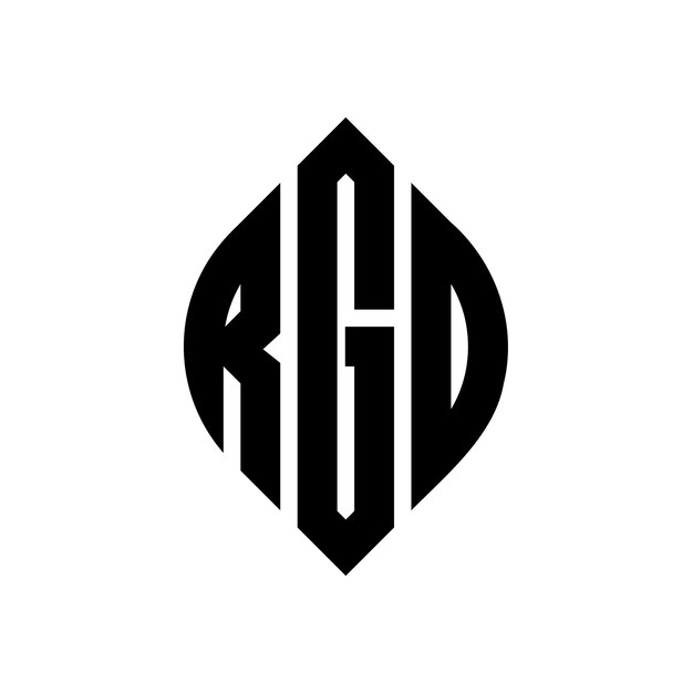 Vektor rgo kreisbuchstaben-logo-design mit kreis- und ellipseform rgo ellipse-buchstaben mit typografischem stil die drei initialen bilden ein kreis-logo rgo kreise-emblem abstract monogramm buchstaben-marke vektor