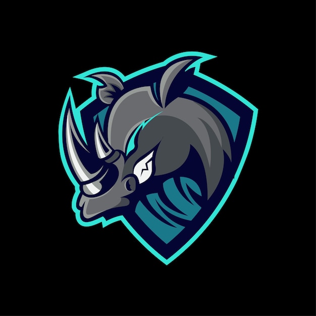 Rhino-logo-esport-gaming-maskottchen