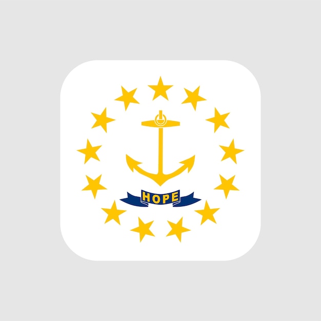 Rhode island state flag vektorillustration