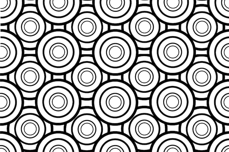 Vektor rhythmische nahtlose schwarzweiss-musterillustration