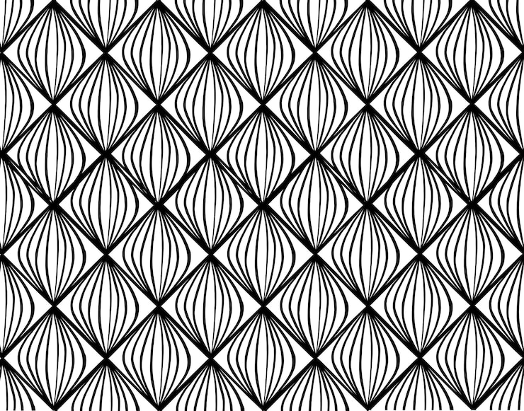 Vektor rhythmisches nahtloses schwarzweiss-muster vektorillustration