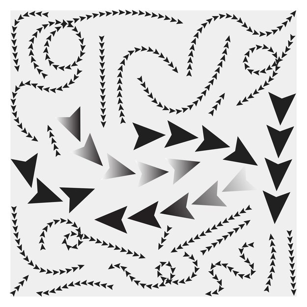 Richtungspfeilzeichen oder Symbole setzen Design Vektor