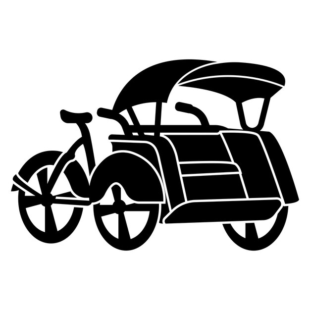 Vektor rickshaw-symbol-logo-icon-vektor-illustrationsvorlage-design