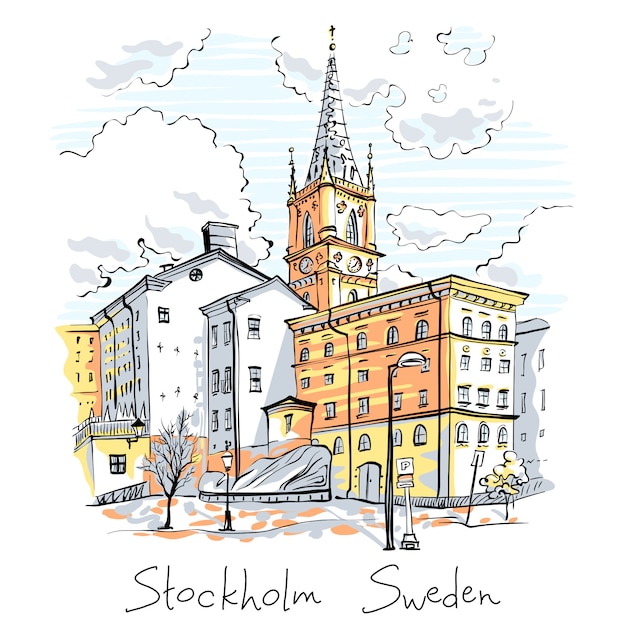 Riddarholmen in stockholm, schweden