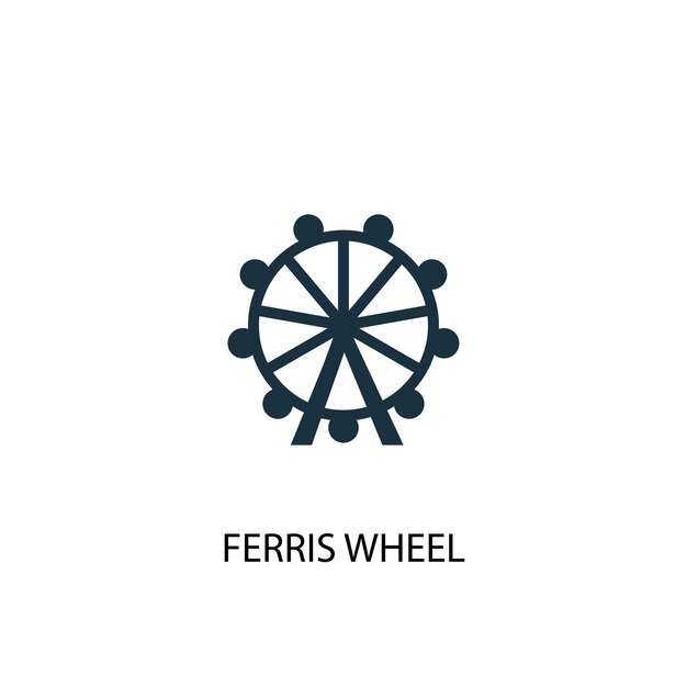 Riesenrad-Symbol. Einfache Elementabbildung. Riesenrad-Konzept-Symbol-Design. Kann für Web und Mobile verwendet werden.