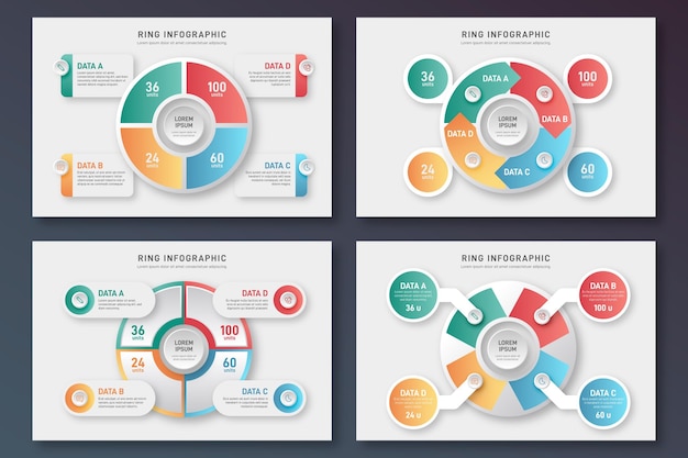 Vektor ring infografik sammlung konzept