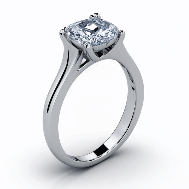 Ring mit diamantweißem Hintergrund