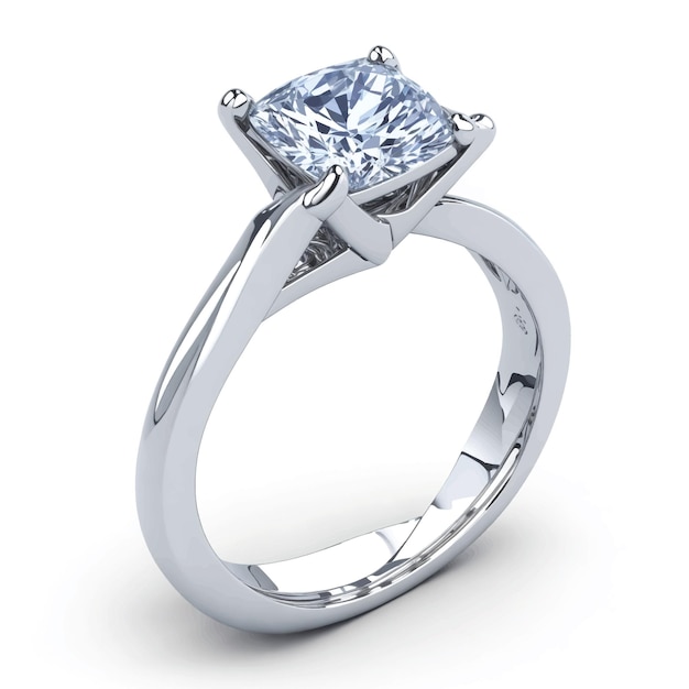 Ring mit diamantweißem Hintergrund